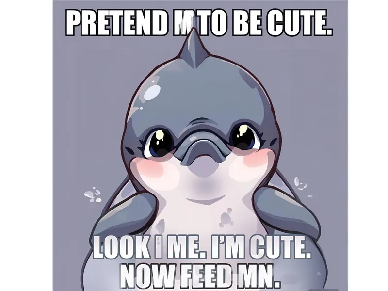Dùng ngay hình meme cá heo làm avatar cực chất