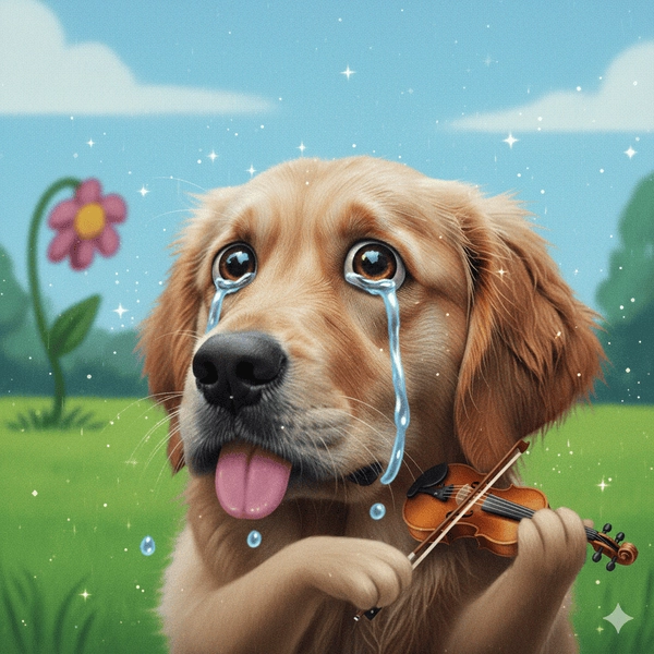 Meme chó khóc gốc giữ nguyên nét buồn cười tự nhiên