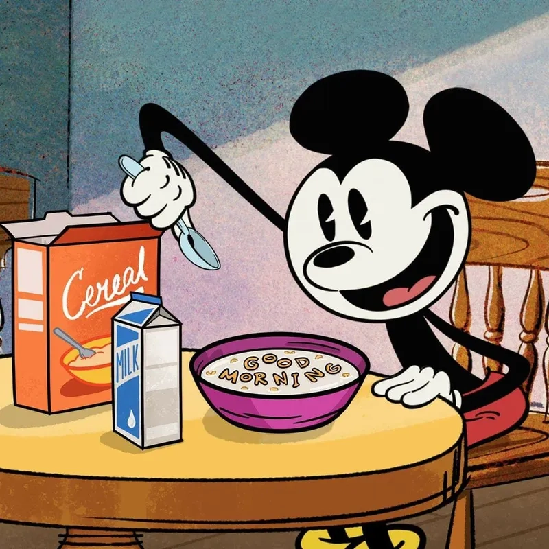 Biểu cảm meme chuột Mickey cười không thể nhịn