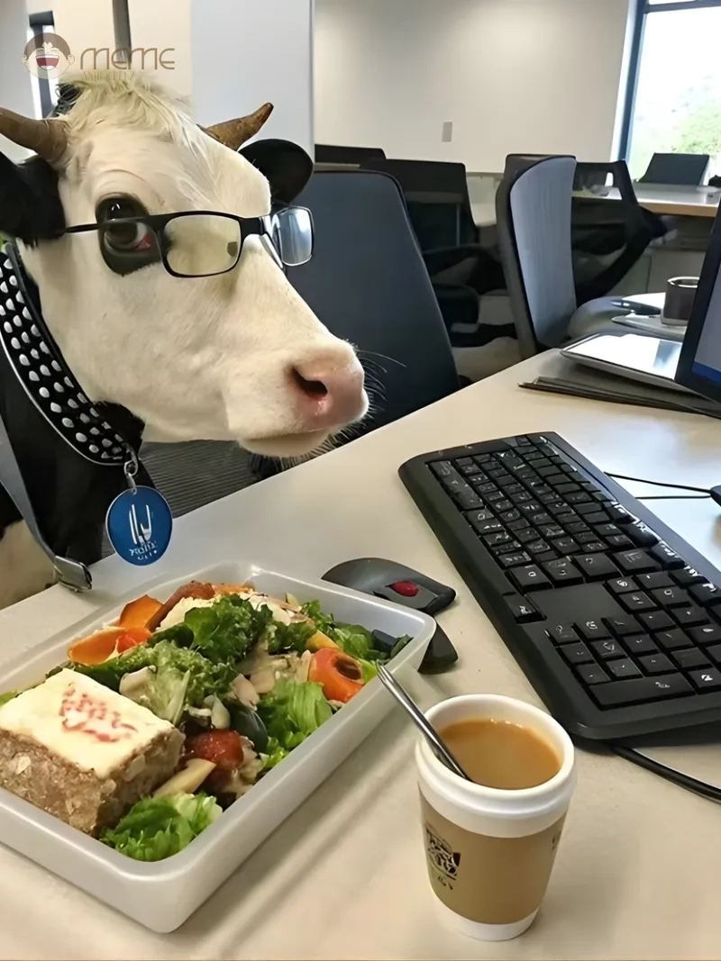 Lý do meme con bò được yêu thích trên mạng xã hội
