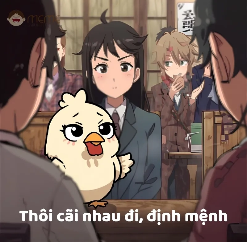 Xem meme con gà hoạt hình cực vui nhộn