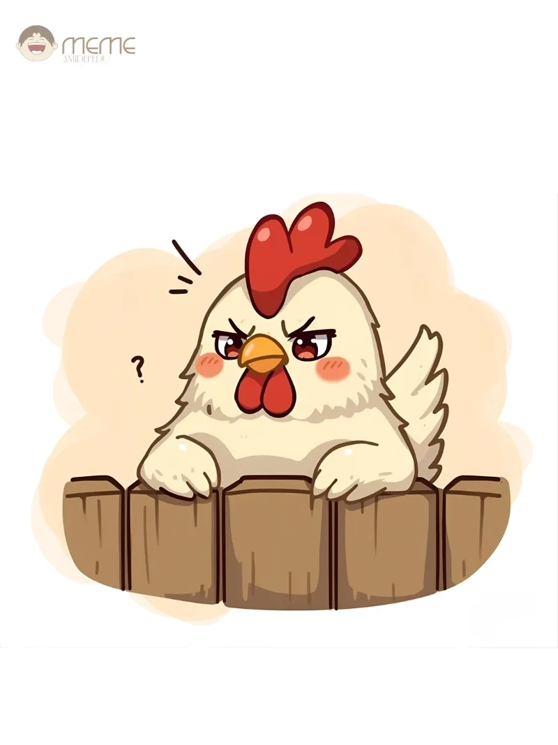 Meme con gà buồn phản ánh tâm trạng của bạn