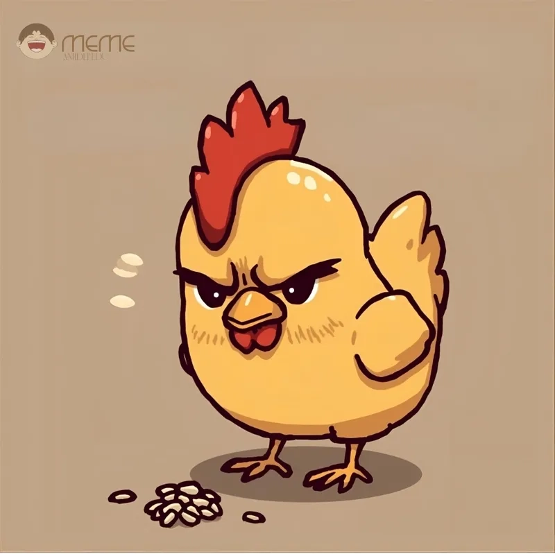 Ảnh meme con gà 4K siêu rõ nét làm nền