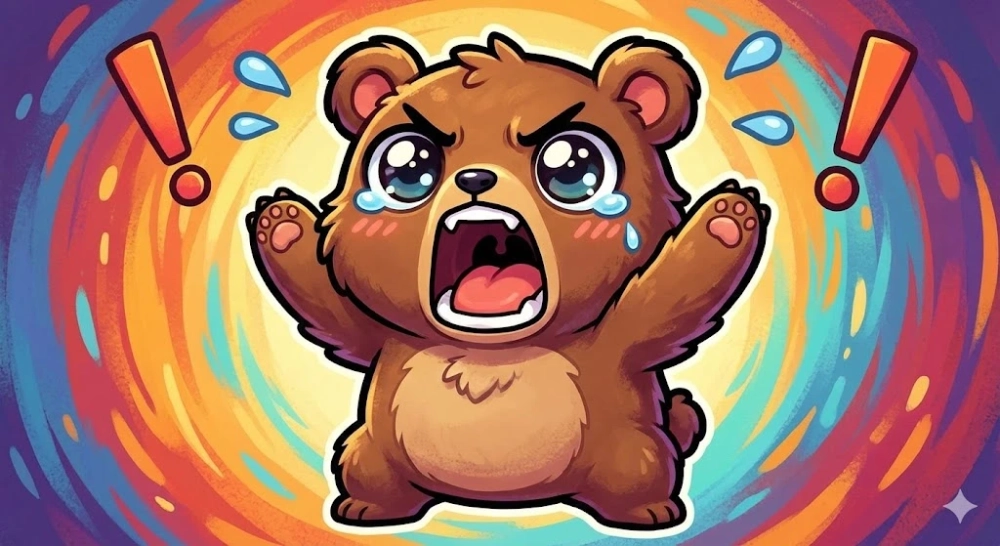 Khi bạn bất ngờ với meme con gấu hét