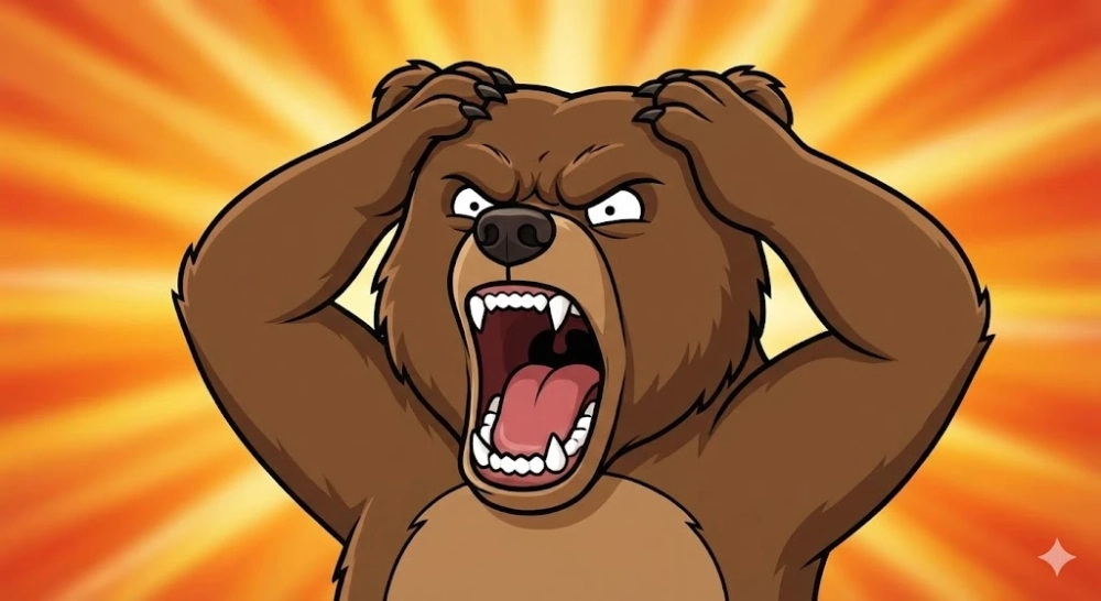 Khi tức giận đến mức hét meme gấu hét tức giận