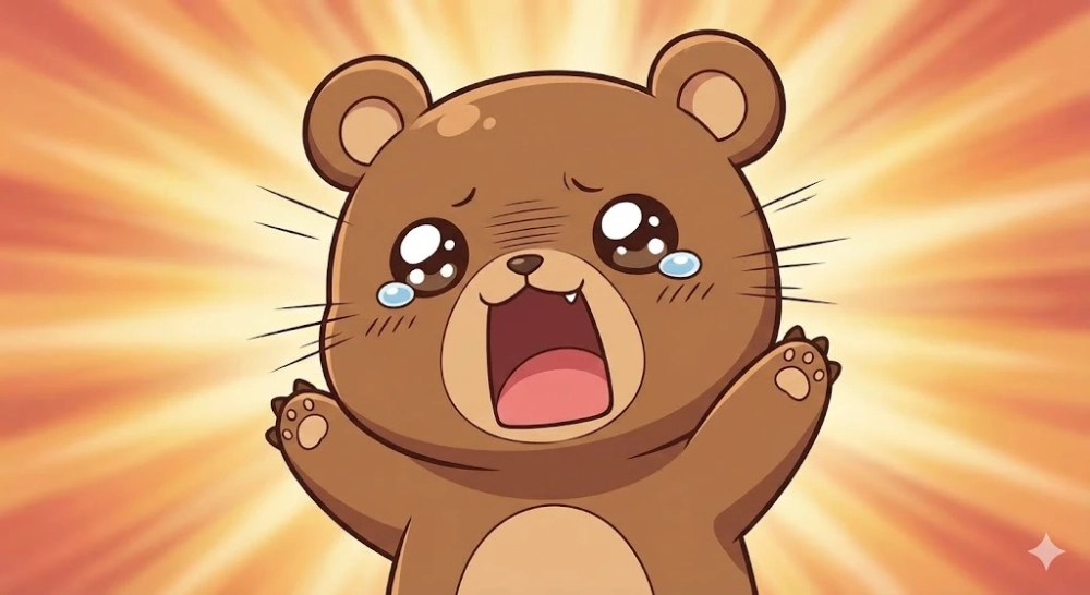 Hoảng loạn cực mạnh với meme gấu hét hoảng loạn