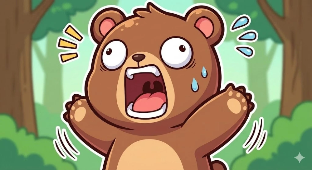 Chat vui hơn với sticker gấu hét