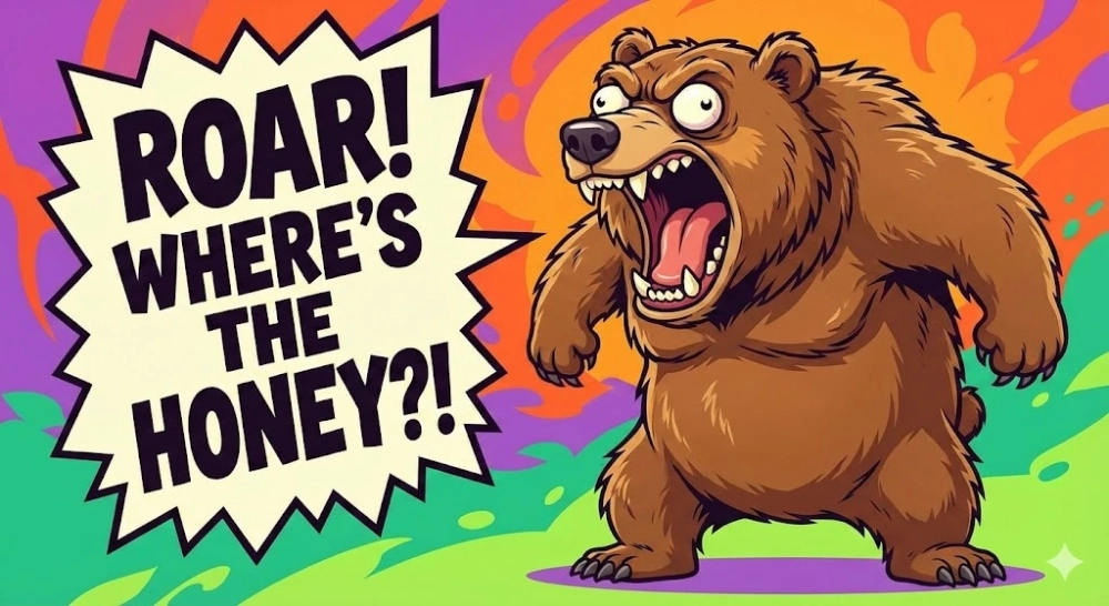 Hình ảnh siêu hài meme gấu hét