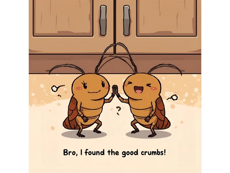 Biểu cảm meme con gián cười không thể nhịn được