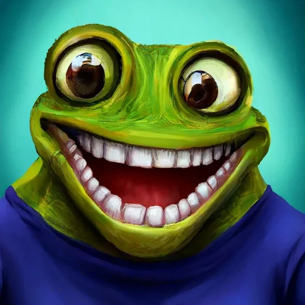 Meme ếch cười dễ thương khiến ai cũng phải mỉm cười