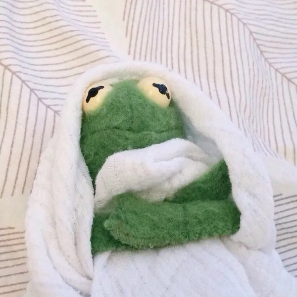 Ếch xanh vui vẻ meme cute khiến mọi người cười tít mắt