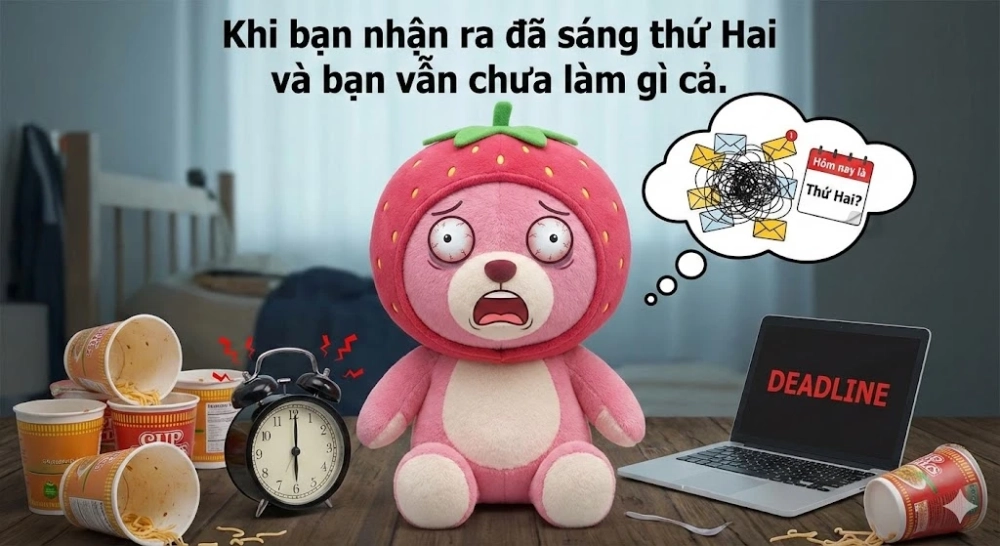 Chế vui nhộn với ảnh chế gấu dâu