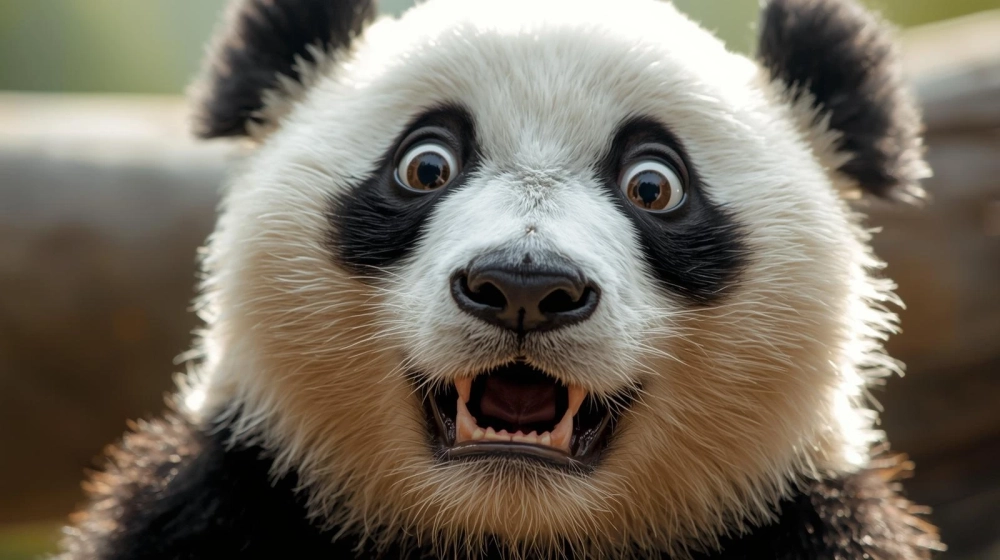 Biểu cảm cực chất trong meme gấu trúc bất ngờ chất