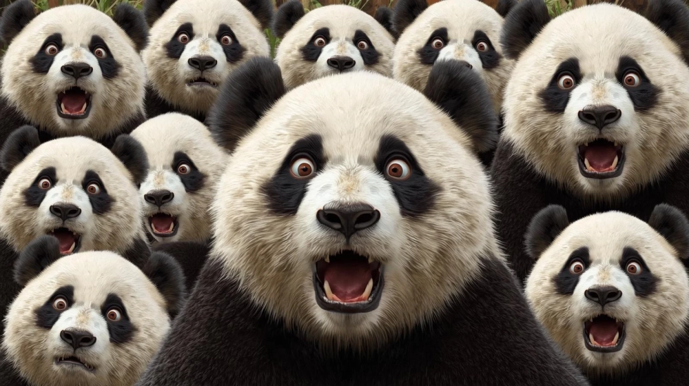 Đổi hình nền vui nhộn với hình nền meme gấu trúc bất ngờ