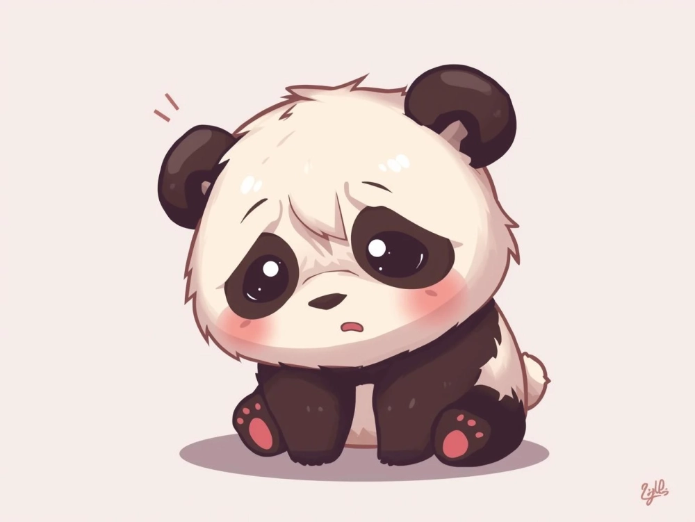 Thêm sticker tâm trạng sticker gấu trúc buồn