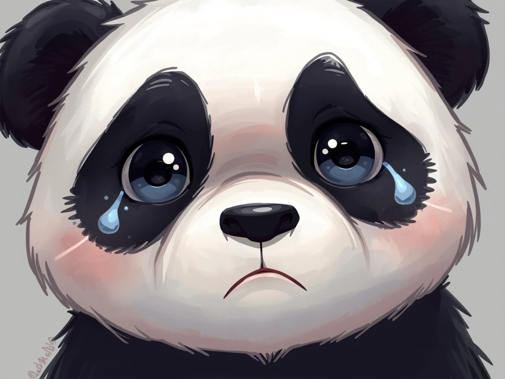 Giải tỏa tâm trạng với ảnh meme gấu trúc buồn