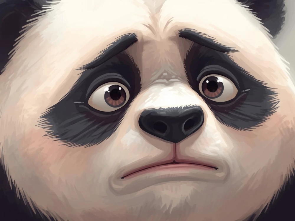 Hơi thở buồn nhẹ nhàng với meme gấu trúc khóc