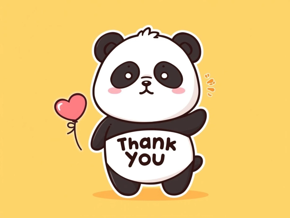 Khi muốn gửi lời tri ân với meme gấu trúc cảm ơn