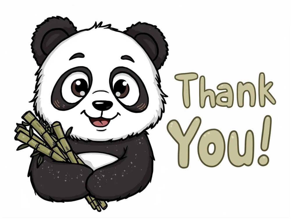 Nhìn là thấy vui với hình ảnh meme gấu trúc cảm ơn