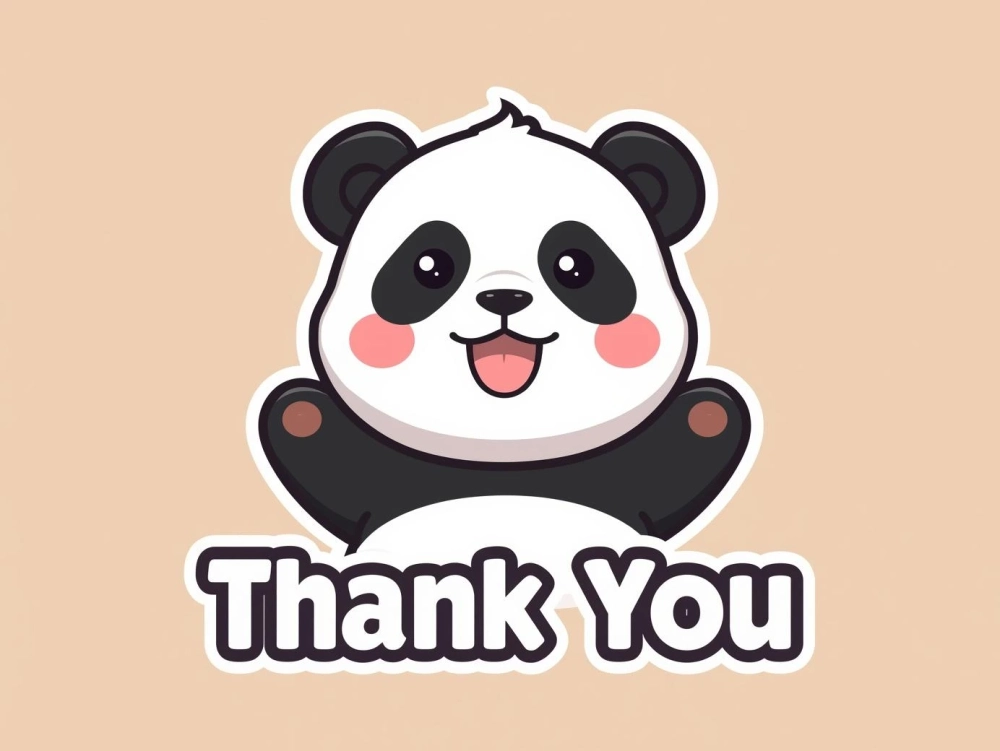 Cảm ơn cực đáng yêu qua meme gấu trúc thanks