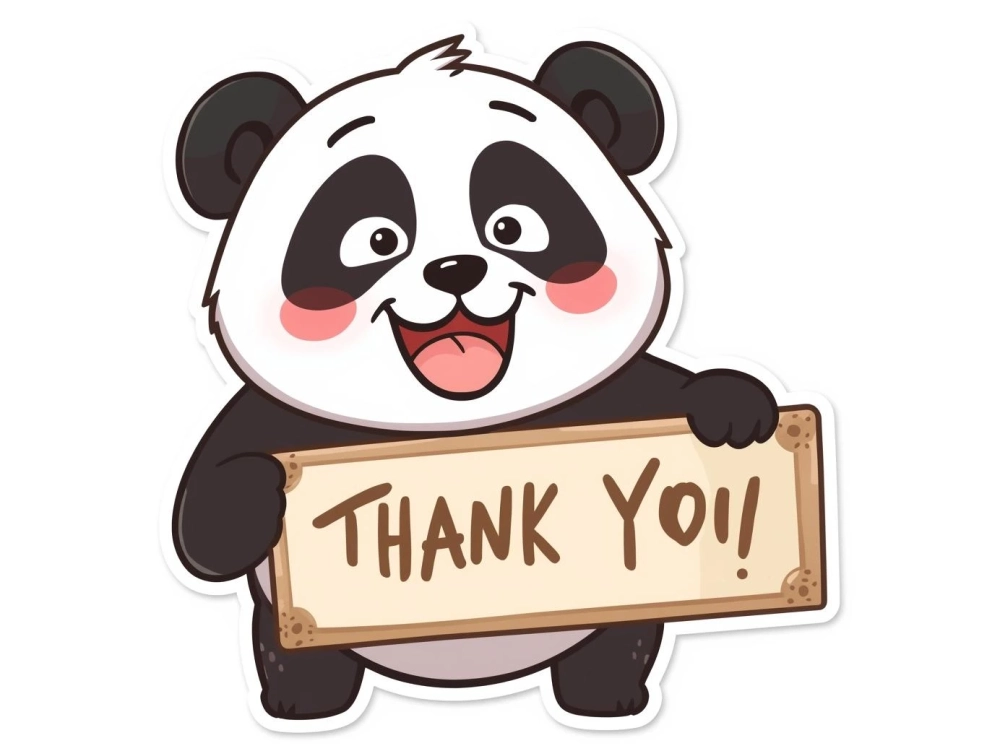 Trung Quốc style dễ thương meme gấu trúc biaoqing cảm ơn