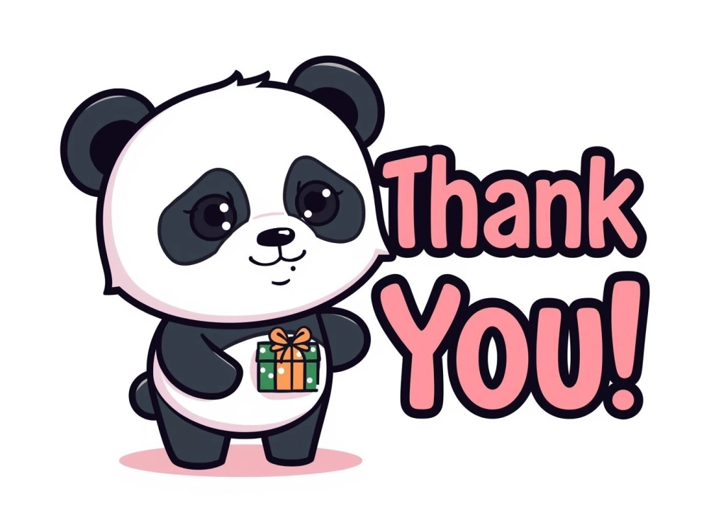 Nhìn là thích với hình ảnh meme gấu trúc cảm ơn