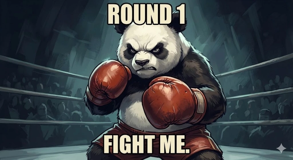 Meme gấu trúc đánh là gì?