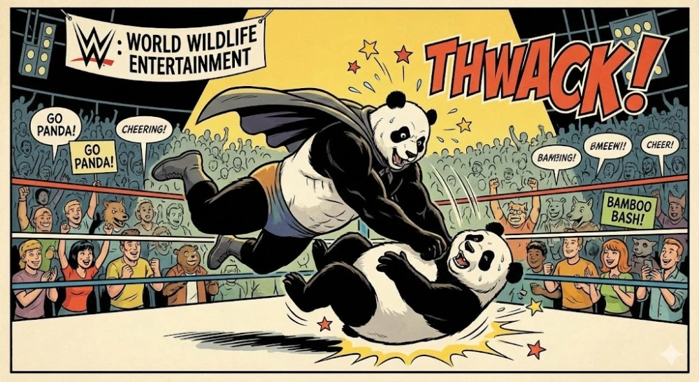 Rủ bạn bè vui chơi qua meme gấu trúc rủ đánh nhau