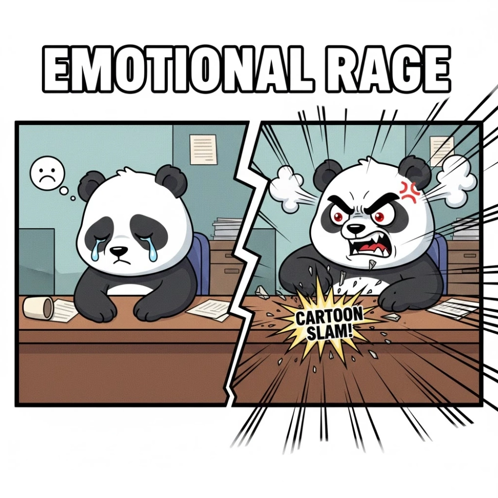 Hài hước lãng mạn với meme gấu trúc đánh yêu