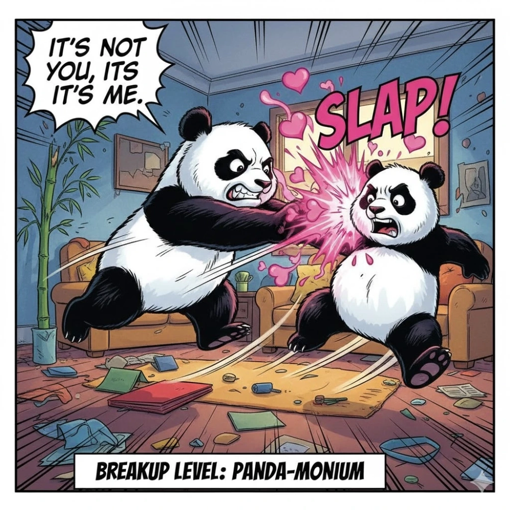 Giải trí cười bể bụng với meme gấu trúc đánh hài hước