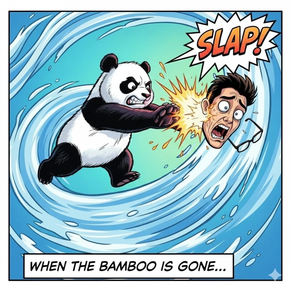 Hài hước mọi lúc với meme gấu trúc đánh siêu vui