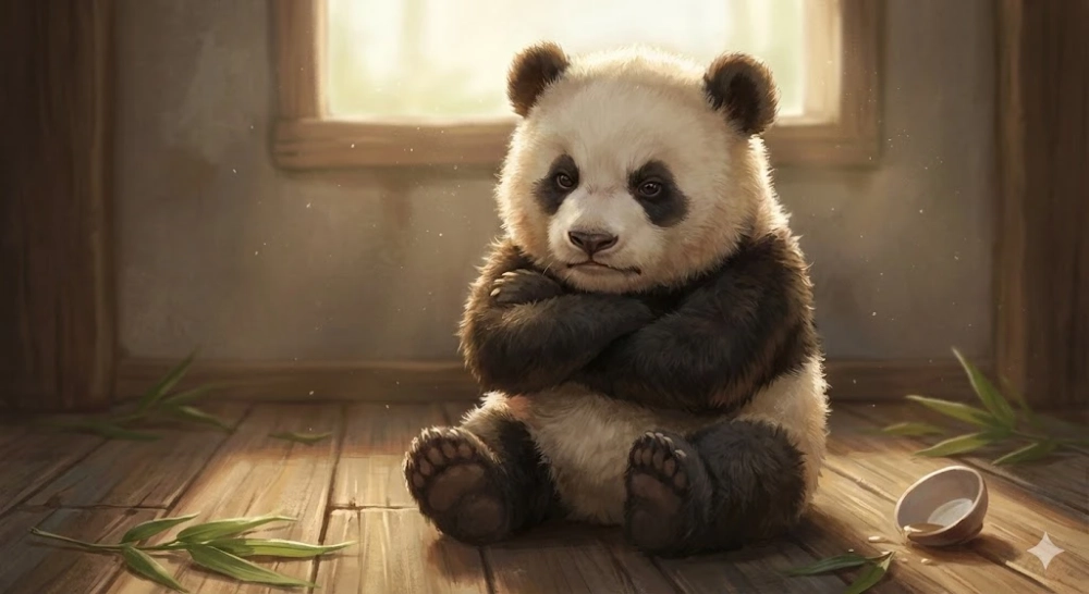 Lưu ngay ảnh meme gấu trúc dỗi để giải trí