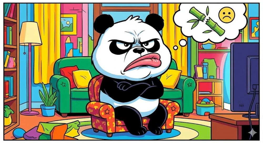 Hờn mà vẫn cute với meme gấu trúc hờn dỗi