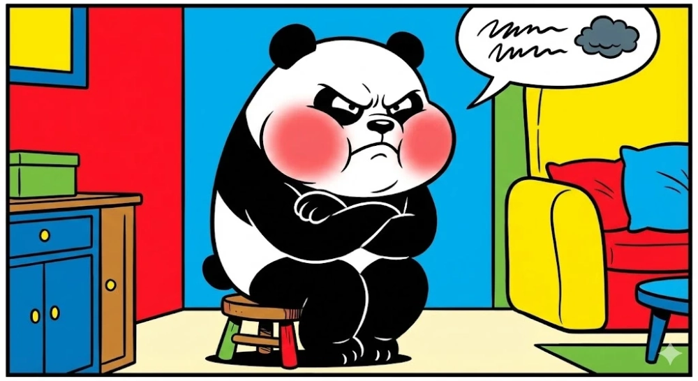 Buồn bựa vui nhộn với meme gấu trúc bựa dỗi