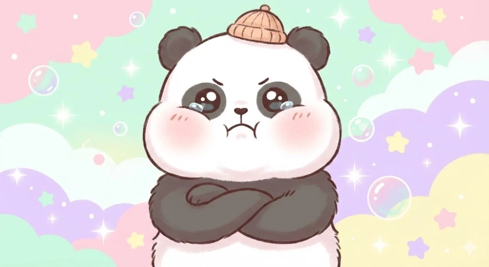 Hờn hỉnh đáng yêu cùng meme gấu trúc hờn dỗi