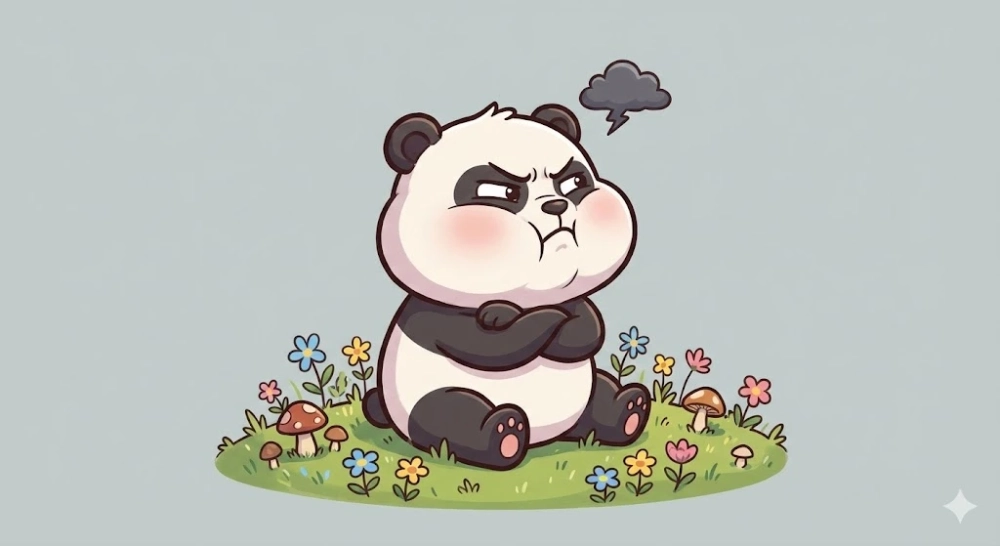 Cute giận dỗi cực dễ thương meme gấu trúc cute dỗi