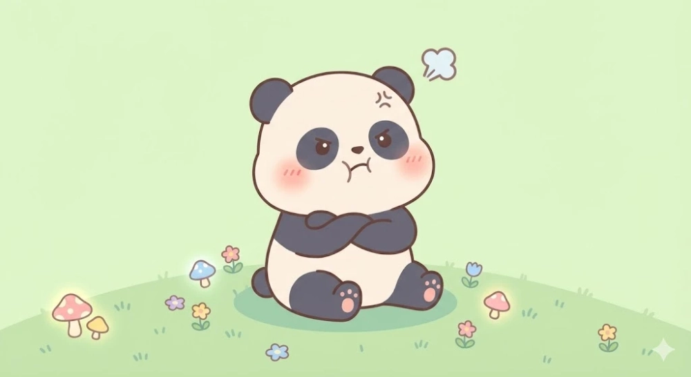 Tủi thân cute cùng meme gấu trúc dỗi tủi thân