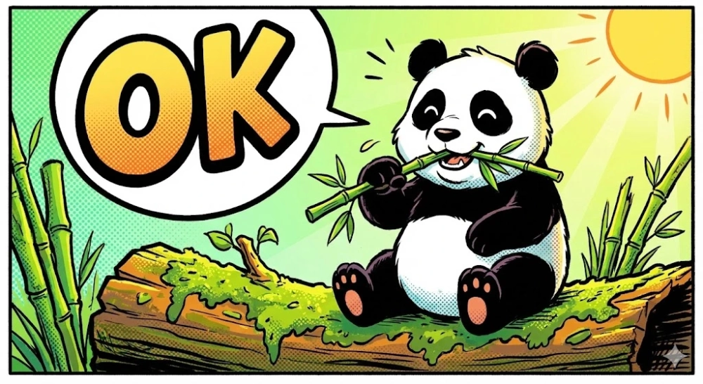 Gửi tặng bạn bè meme gấu trúc ra dấu ok ngay hôm nay