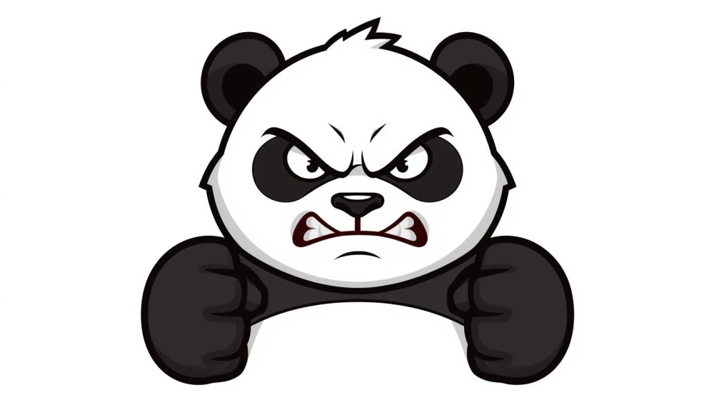 Giận mà vẫn dễ thương meme gấu trúc cute tức giận