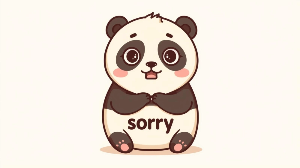 Bộ sưu tập ảnh meme gấu trúc xin lỗi siêu dễ thương