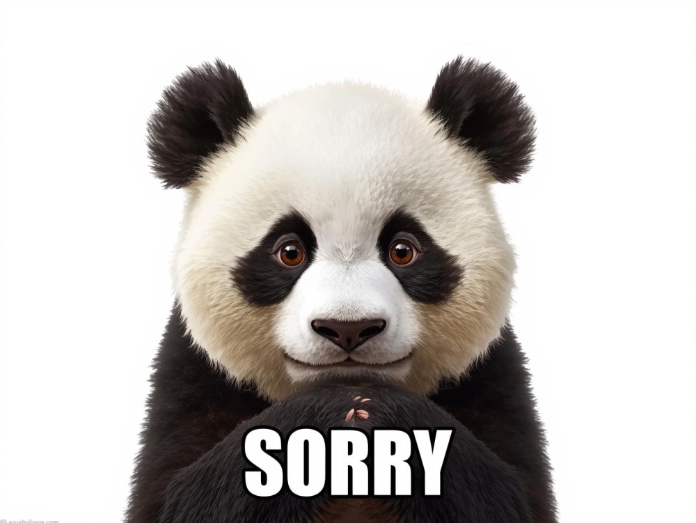 Xem mà tan chảy với hình ảnh meme gấu trúc xin lỗi