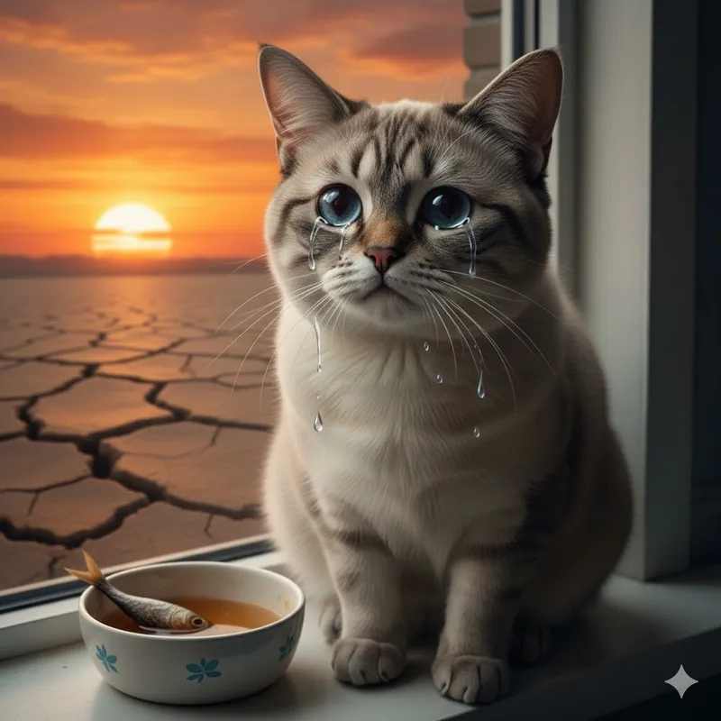 Dễ thương quá với meme mèo buồn dễ thương