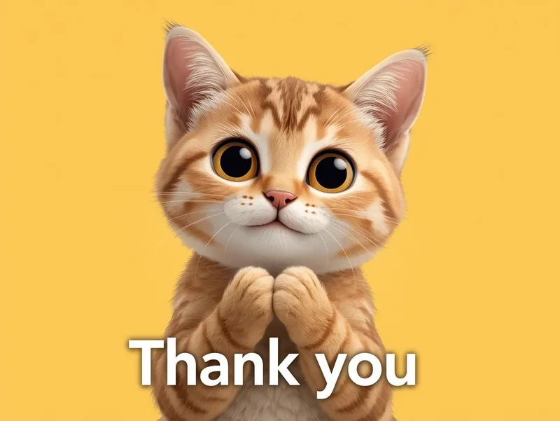 Không thể nhịn cười với meme mèo cảm ơn cute