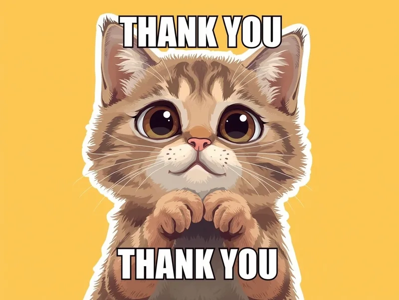 Thử đoán biểu cảm meme mèo cảm ơn dễ thương