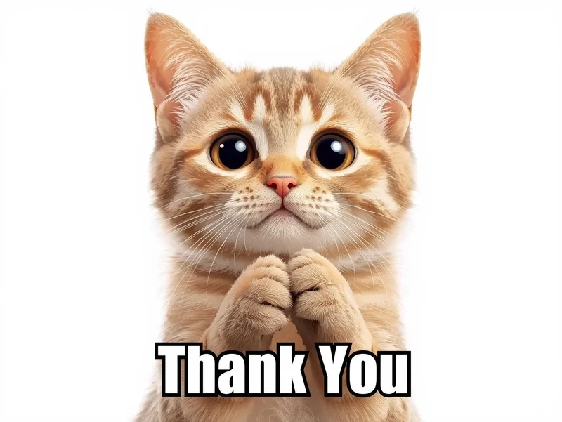 Chân thành với meme mèo cảm ơn chân thành cực dễ thương