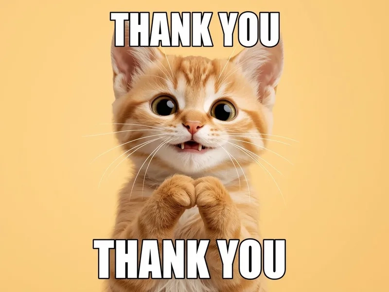 Tải ngay tải meme mèo cảm ơn siêu dễ thương
