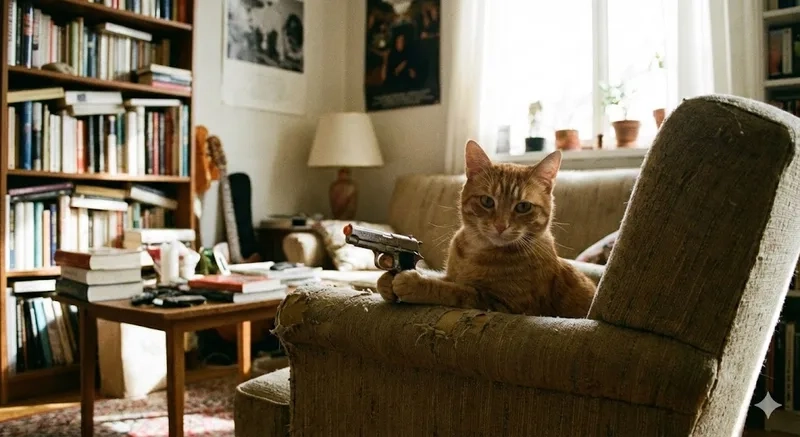 Khám phá hình ảnh meme mèo cầm súng đáng yêu