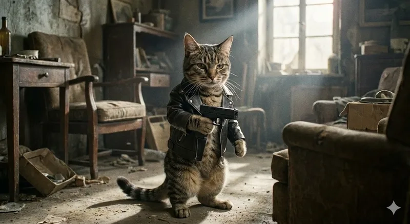 Trận chiến vui nhộn với meme mèo cầm súng bắn