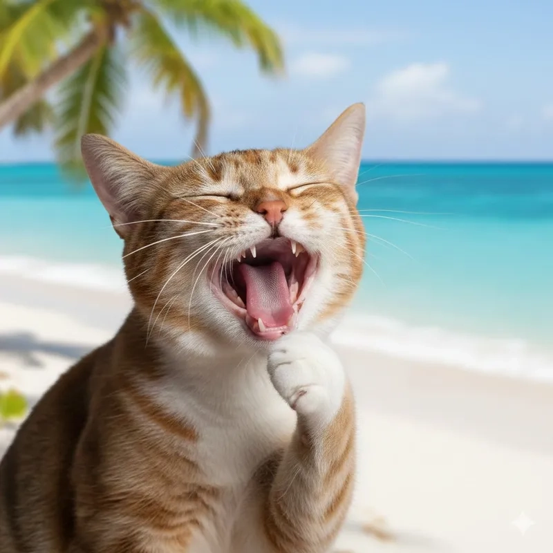 Không thể nhịn cười với meme con mèo cười siêu dễ thương