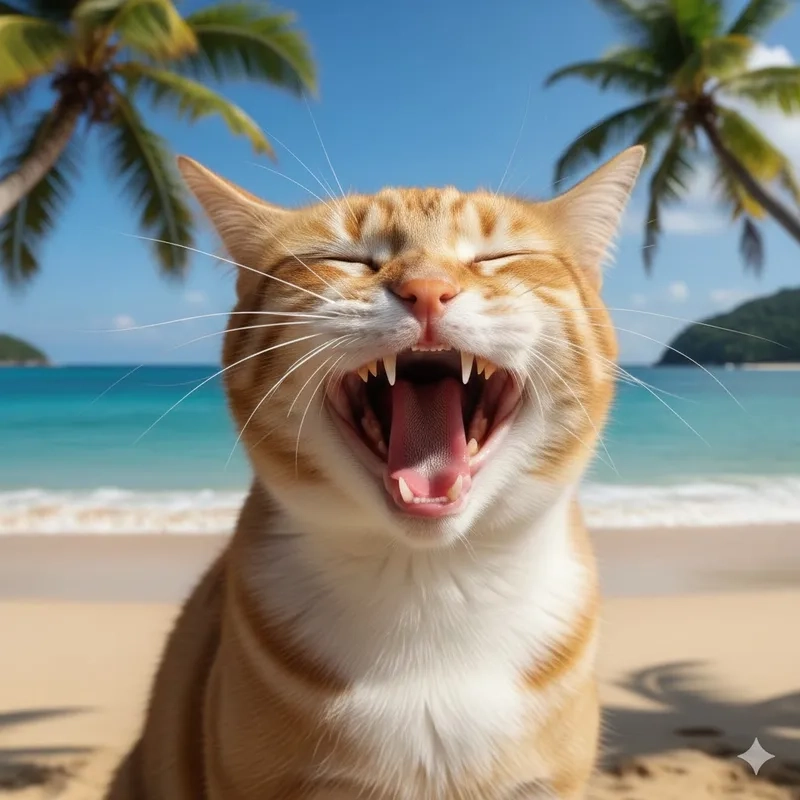 Ngạc nhiên với biểu cảm há miệng meme mèo cười bá đạo